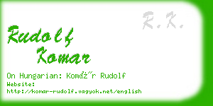 rudolf komar business card
